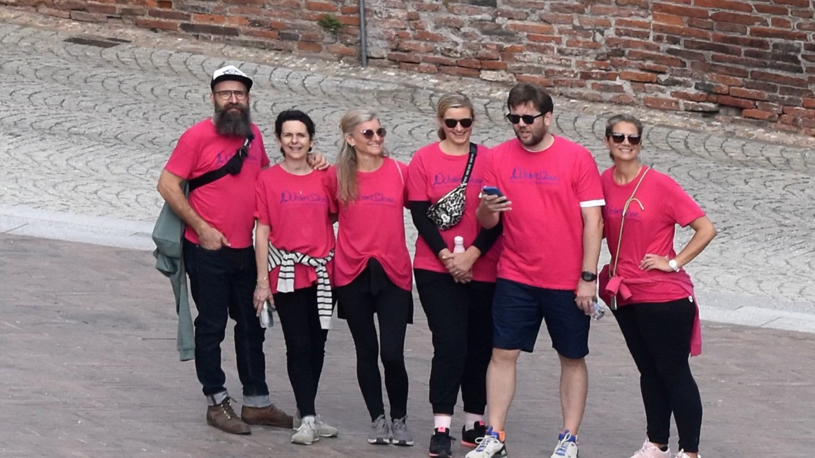 Un groupe de visiteurs à Albi